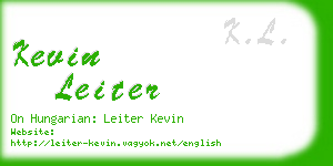 kevin leiter business card